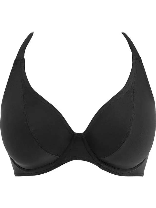 Freya Jewel Cove Halter Bikinitop Effen Zwart