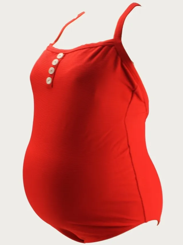 Pez D'or Miriam zwangerschapsbadpak rood