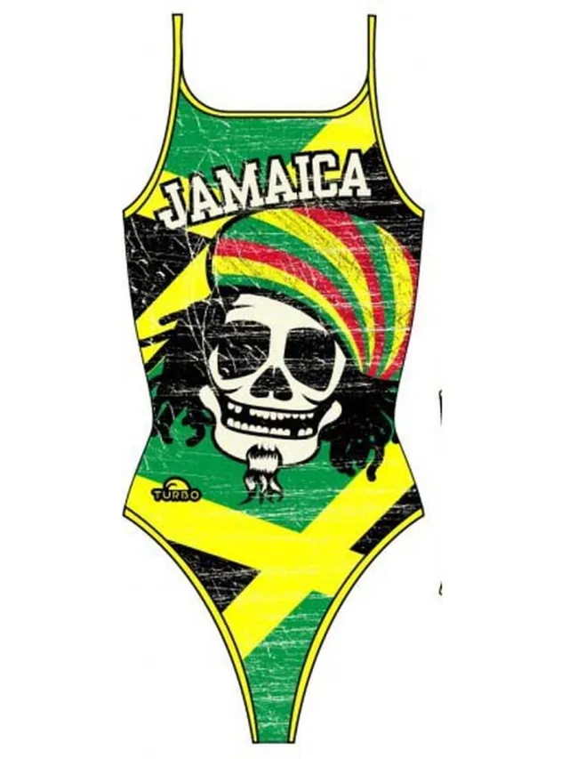 Turbo Jamaica Badpak Met Dunne Bandjes Veelkleurig 9-10 Years Meisje Multicolor
