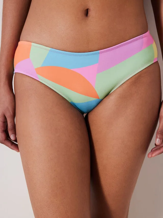Penti Geometrische Mid-waist Hipster Bikini Slip Veelkleurig