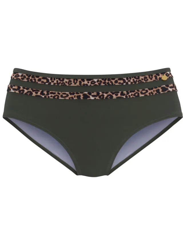 Highwaist bikinibroekje olijf/luipaard, foto 2