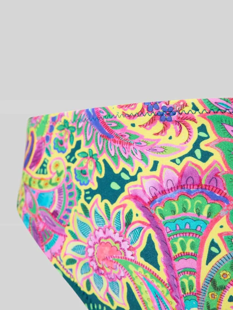 Marie Jo slim fit bikinibroekje met allover paisleyprint model 'Lise' paars, foto 3