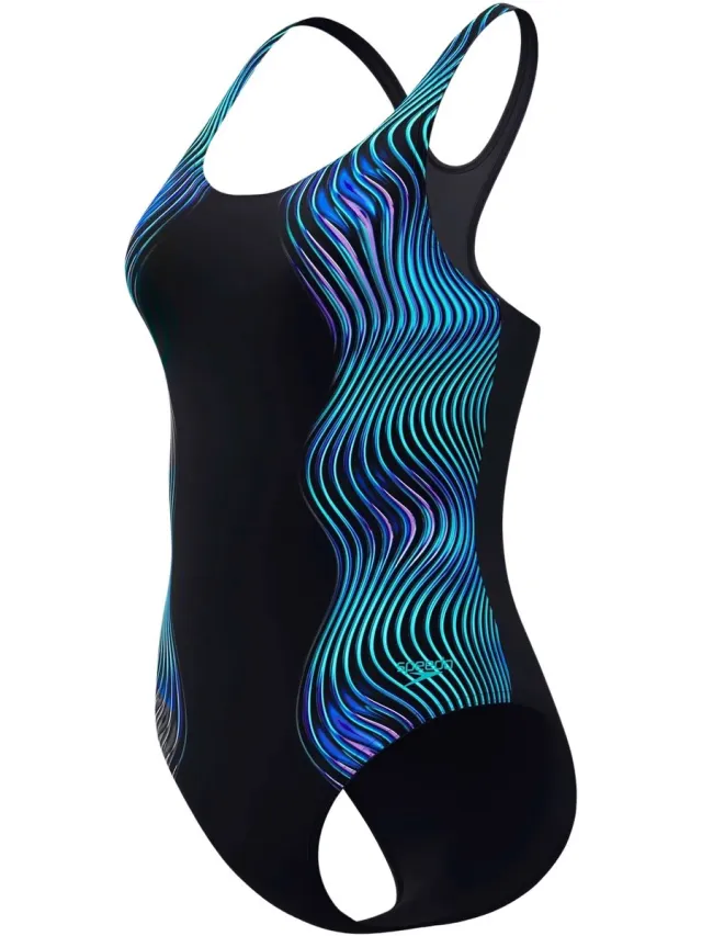 Speedo Print Medalist Dames Badpak A000266002 - Kleur Zwart