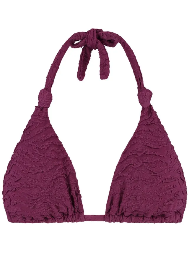 Beachlife voorgevormde triangel bikinitop donkerpaars, foto 2