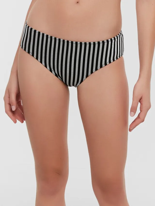 Penti Gestreepte Mid-waist Hipster Bikini Onderkant Veelkleurig