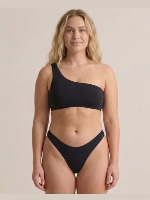 Lotties Period V-shape bikini bottom | Menstruatie Zwembroekje Zwart