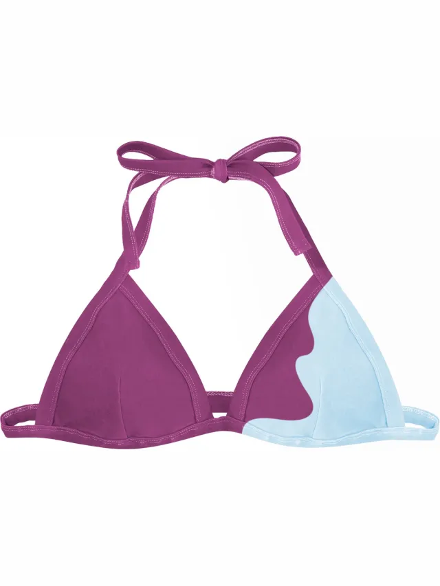 Sea'sons Bikini Top Dames - Kleurveranderend - Cherry-Blauw