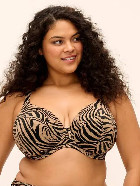 Elomi Tortoli Bay bikinitop met beugel bruin/zwart