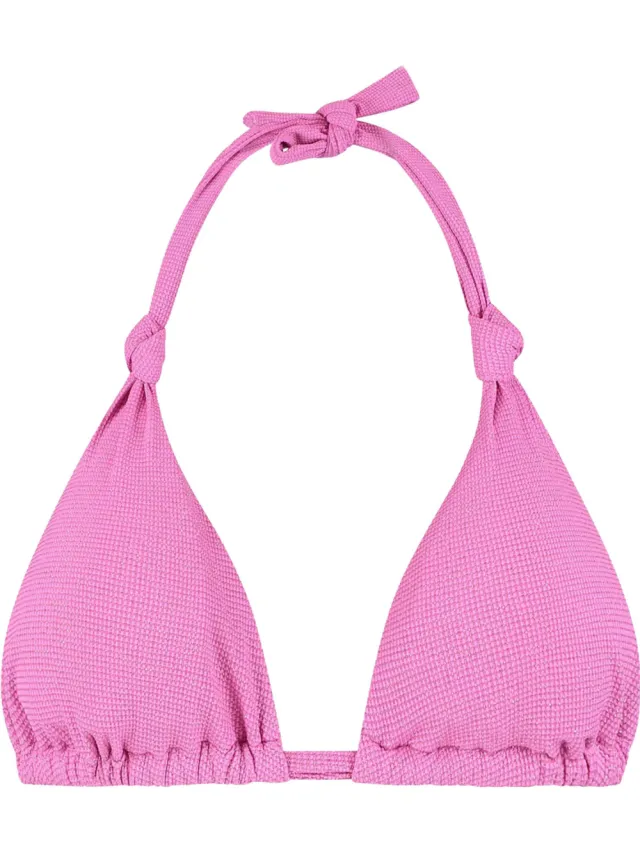 Beachlife voorgevormde triangel bikinitop met lurex roze, foto 2