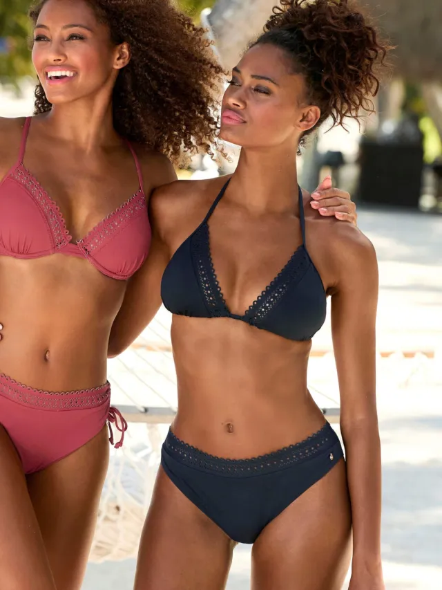 Triangelbikinitop zwart