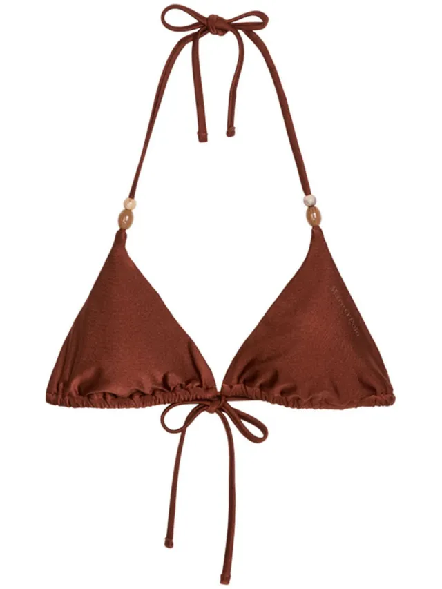 Marc O'Polo Vrouwen Triangel bikinitop Breezy Leaf donkerbruin, foto 2