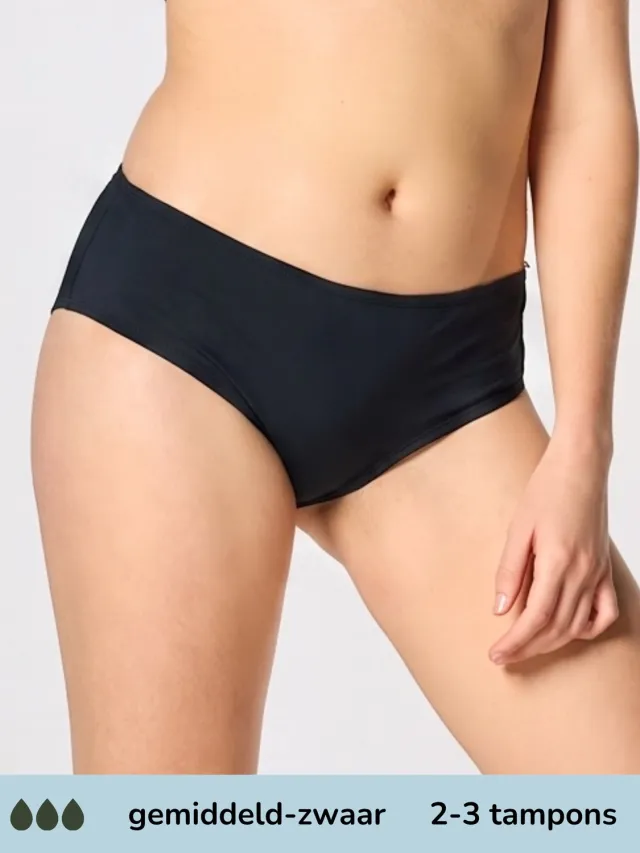 moodies period undies Moodies menstruatie zwemkleding gem./zwaar - Boxer Broekje Zwart