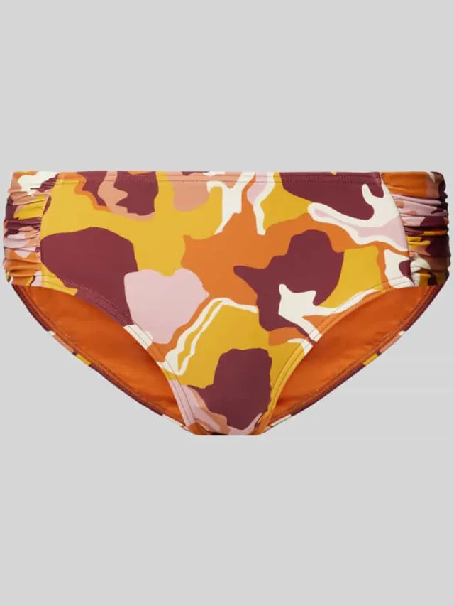 Barts Bikinibroekje met plooien opzij, model 'Lunan' Roestrood