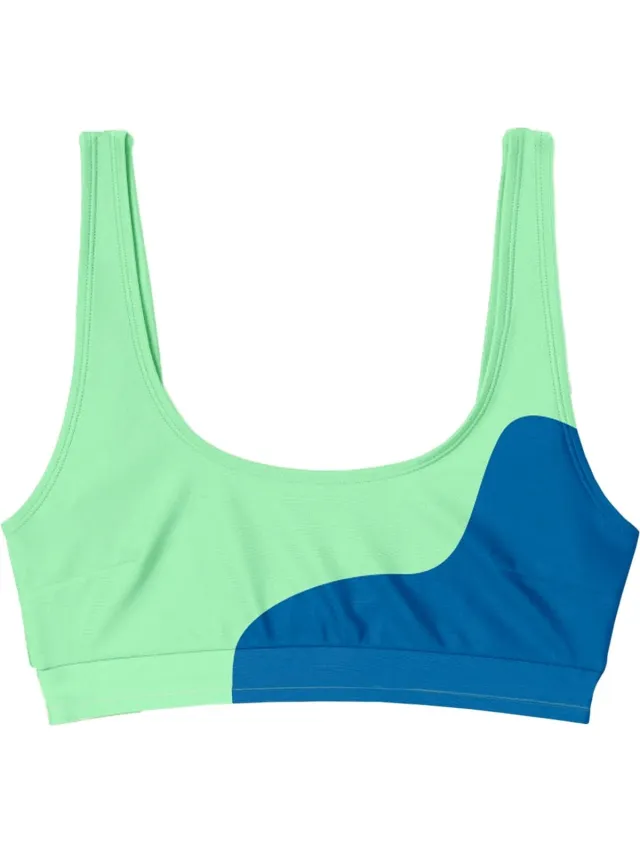 Sea'sons Official - Kleurveranderend - Brassiere Bikini Top - Blauw-Groen Lime groen