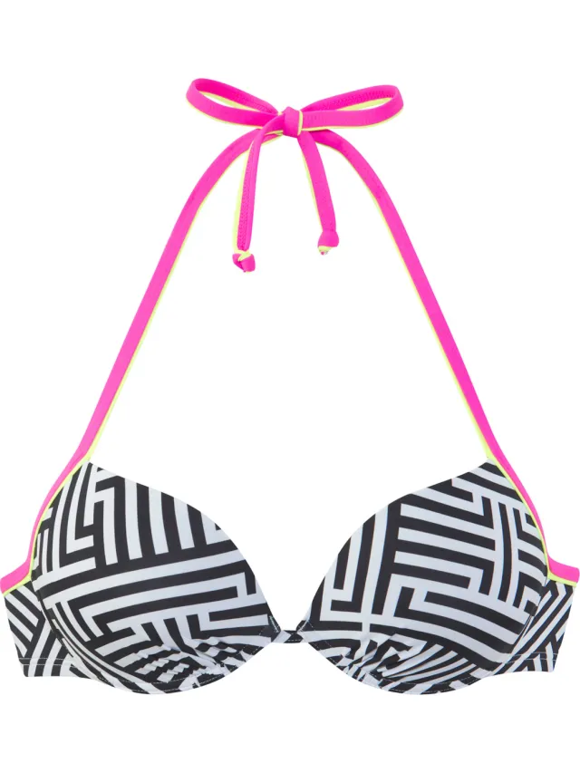 push-upbikinitop roze bloemenprint, foto 2