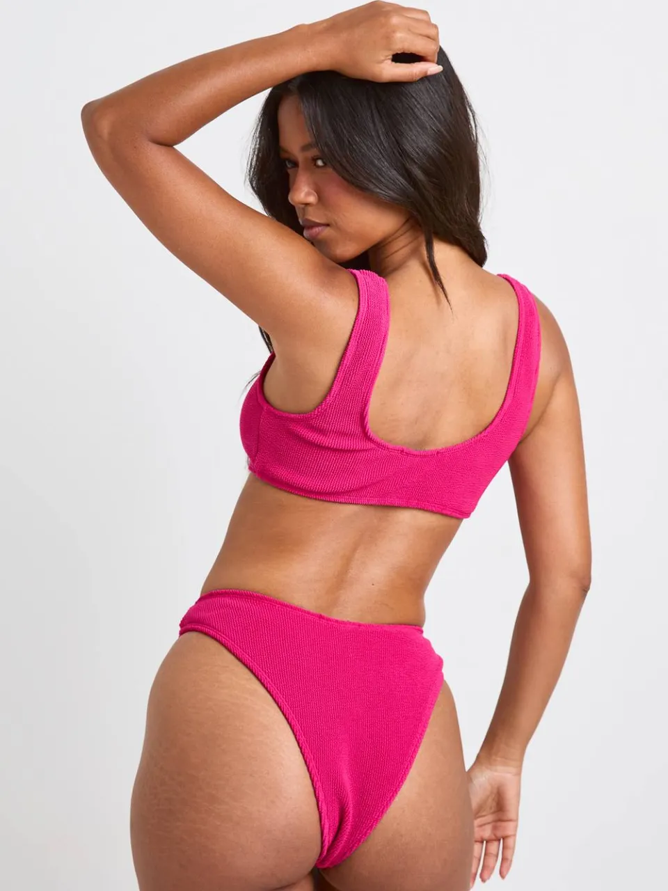 boohoo Dames Gestructureerde Scoop Bikini Top roze, foto 2