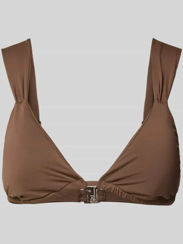 NEO NOIR Bikinitop met brede bandjes model 'ZADIE SOLID' Donkerbruin