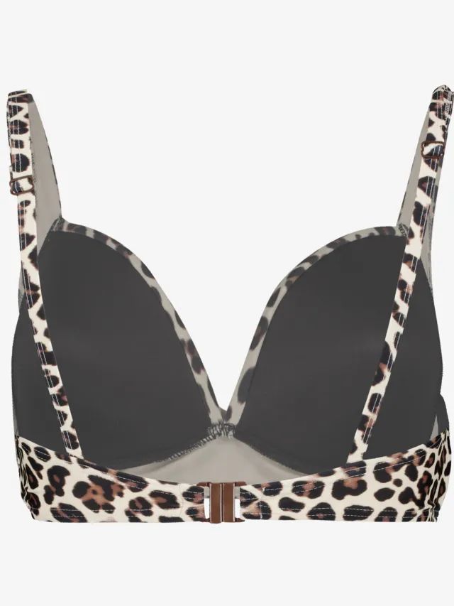 Osaga voorgevormde dames bikinitop panterprint Bruin