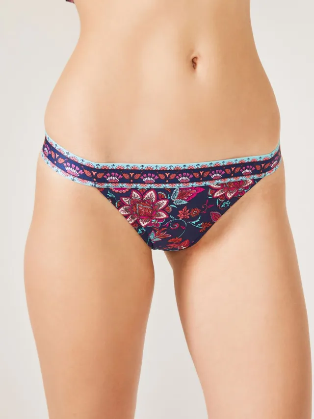 Penti Lage taille bloemen bikini onderbroek Veelkleurig