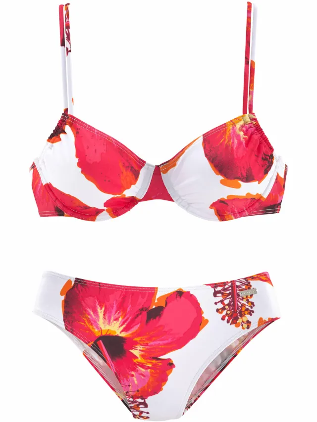 beugelbikini wit geprint