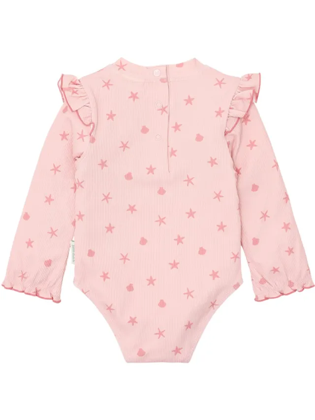 Little Dutch Badpak met Lange Mouwen - Dreamy Seashells Roze