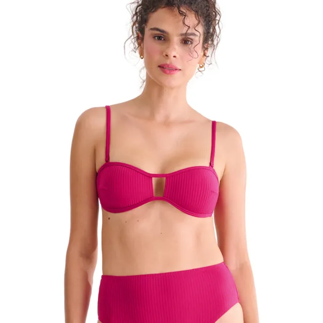 Lisca FLORIDA Cheek bandeau bikinitop roze