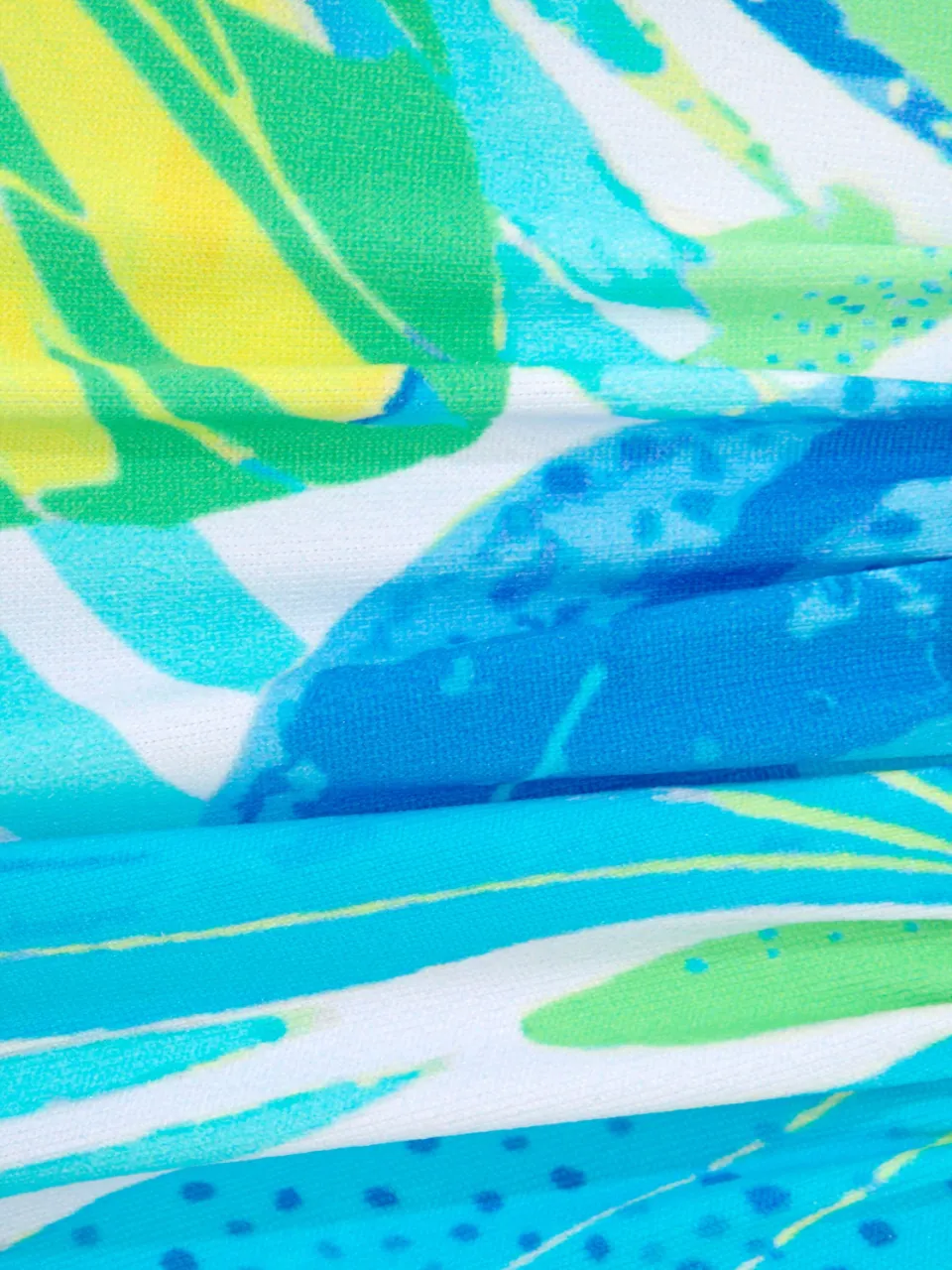 Bandeau bikinitop met beugel blauw/groen, foto 2