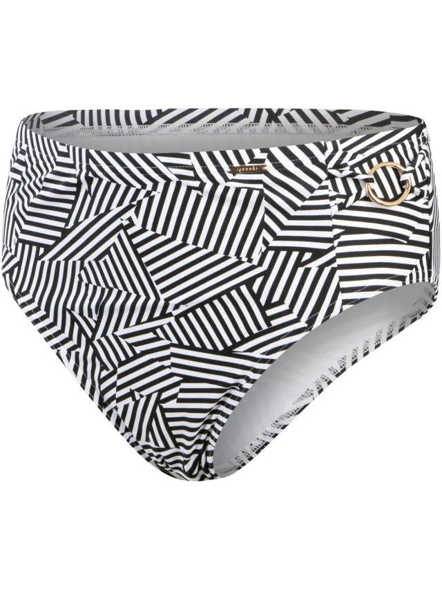 Speedo Bikini Speedo Shaping Printed High Waisted Brief Zwart