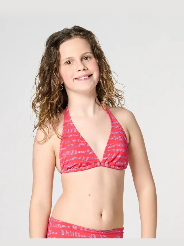 moodies period undies Moodies menstruatie zwemkleding tiener - Bikinitop - maat 176/188 (M) - Print Rood