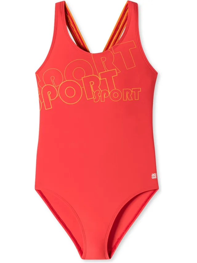 Schiesser Badeanzug Aqua Teen Girls rood