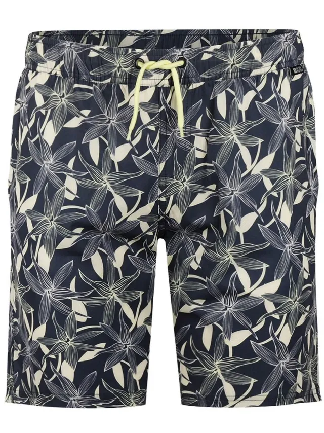 No Way Monday Swimshort N58207-117 dark Blue Dark Blue motief