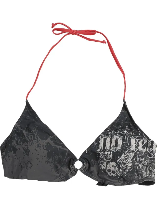 Rock Rebel by EMP Zwarte bikinitop met schedelprint - Dames