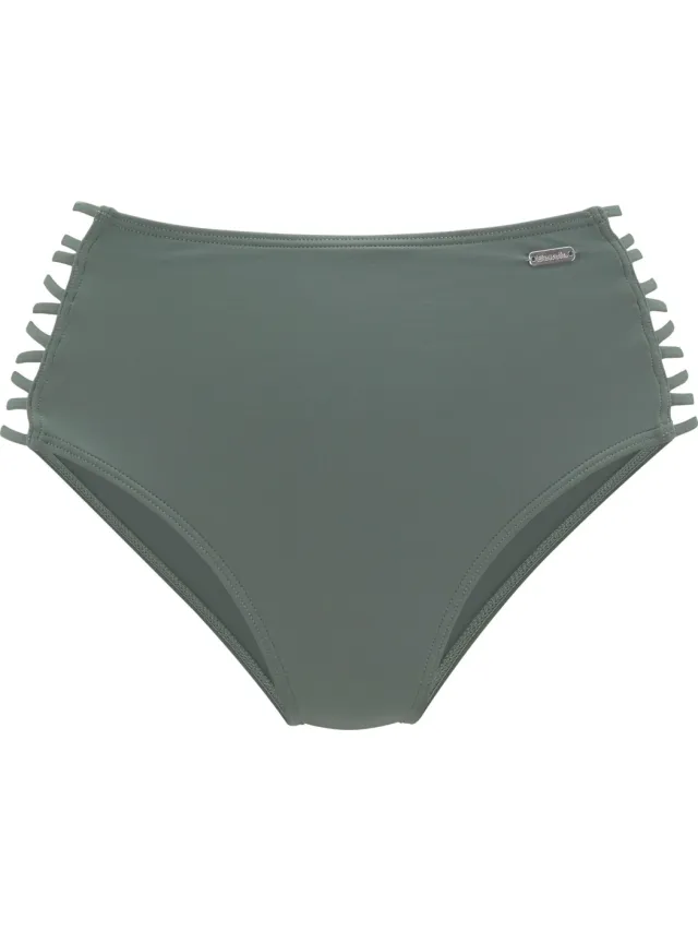 Highwaist bikinibroekje olijf
