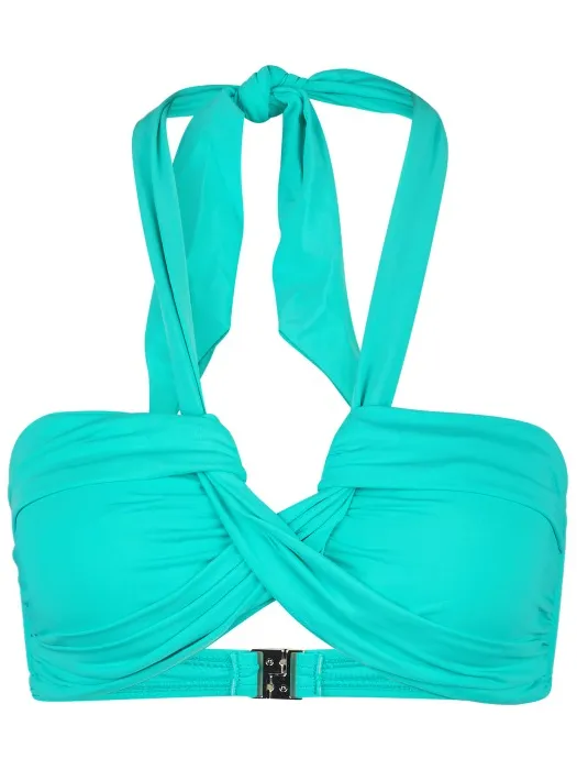 Seafolly Women's Collective Halter Bandeau - Bikinitop, turkoois
