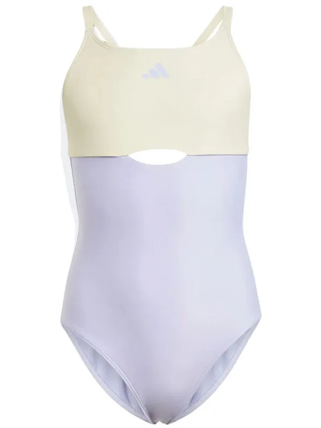 Adidas Colorblock X Back Zwemkleding Paars 5-6 Years Meisje Violet Tone / Warm Vanilla