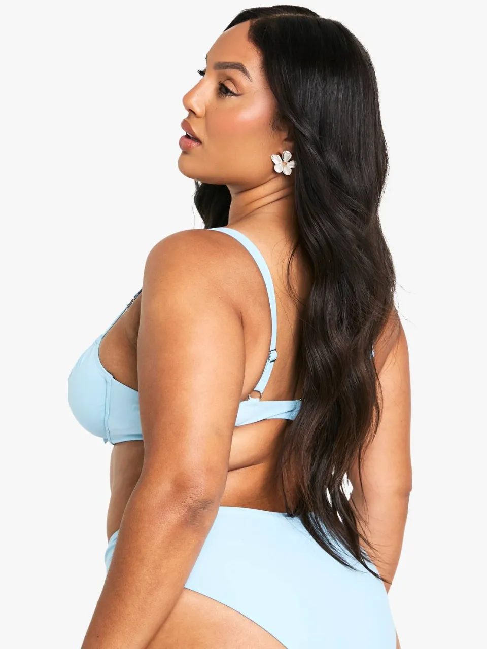 boohoo Dames Plus Bikini Top met beugels babyblauw, foto 3