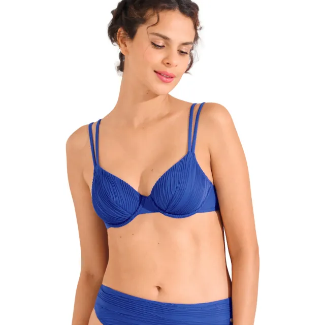 Lisca Sorrento bikinitop met beugels blauw