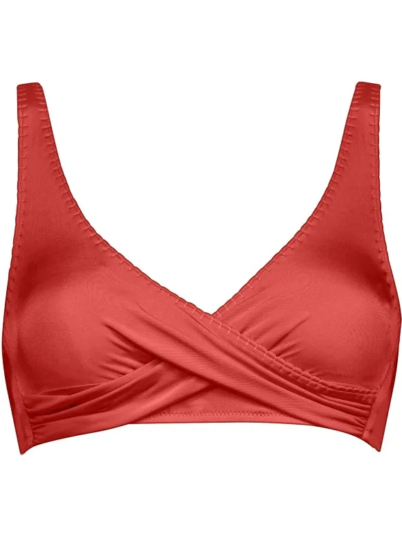 WATERCULT Women's Crafted Essentials Bikini Top No. 7331 - Bikinitop - Cup: C, rood