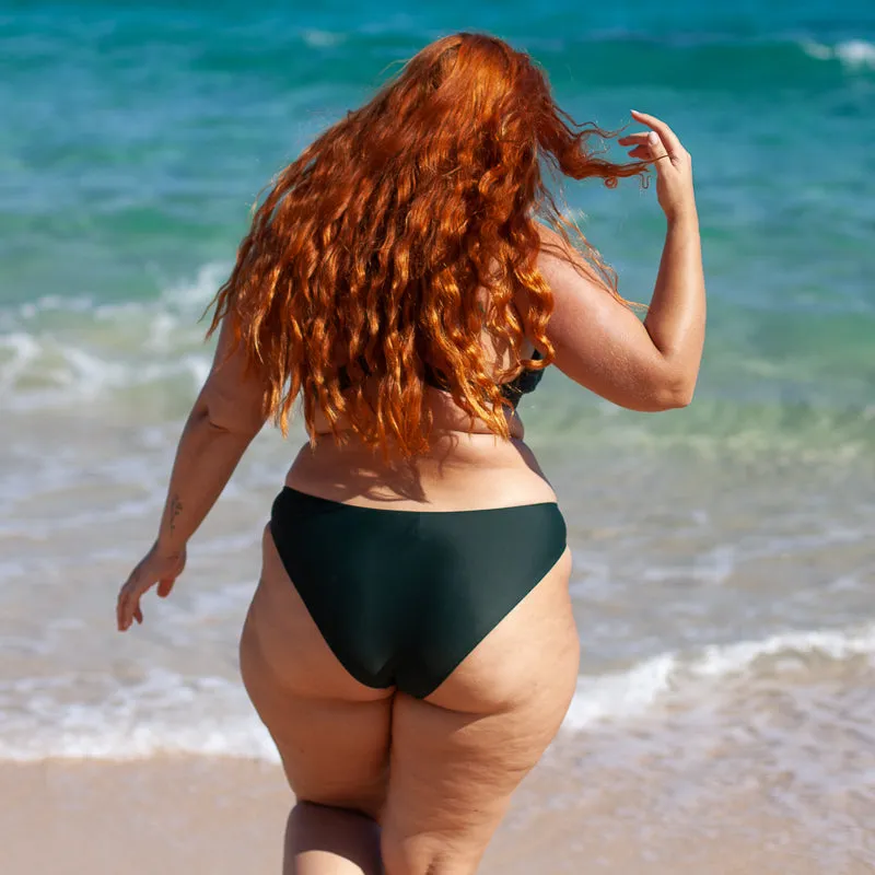 Inaska dames vegan Bikinibroekje Chill Donkergroen