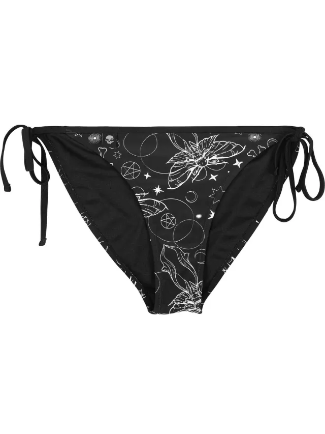 Gothicana zwart bikinibroekje Mix and Match met Witchy-print - Dames