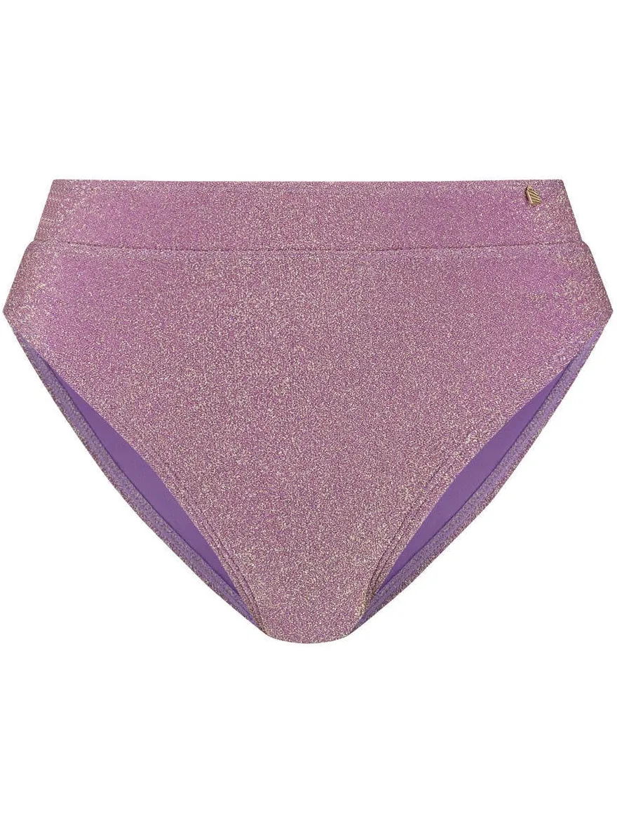Beachlife high waist bikinibroekje met lurex oudroze, foto 2