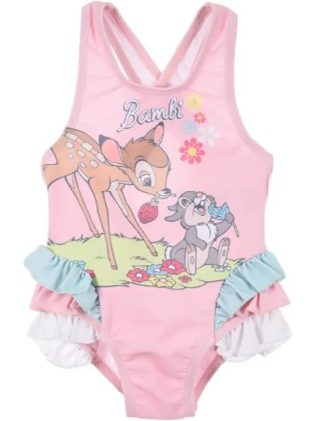 Disney Badpak / Zwempak - Bambi en Stampertje - Roze - Maat 92/98 (tot 36 maanden)