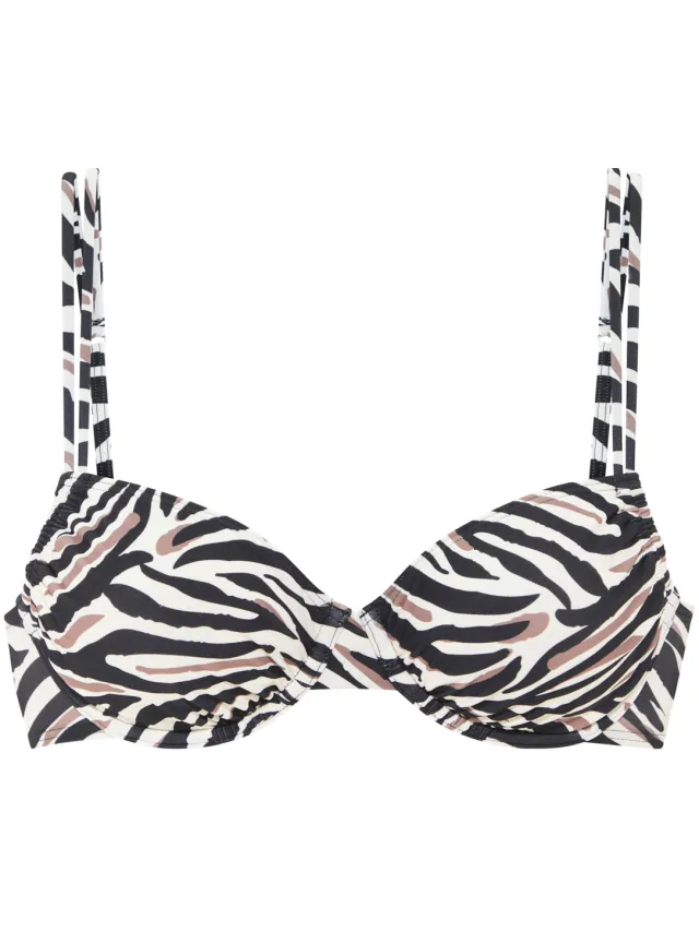 bikinitop met beugel crème/zwart, foto 2