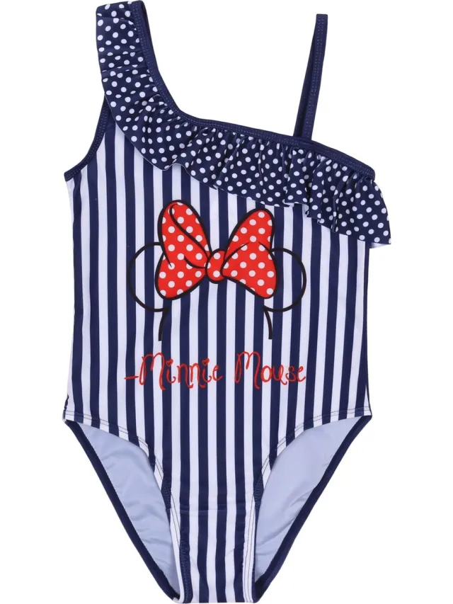 Disney Marineblauw badpak met franjes - Mini Mouse DISNEY / 128-134