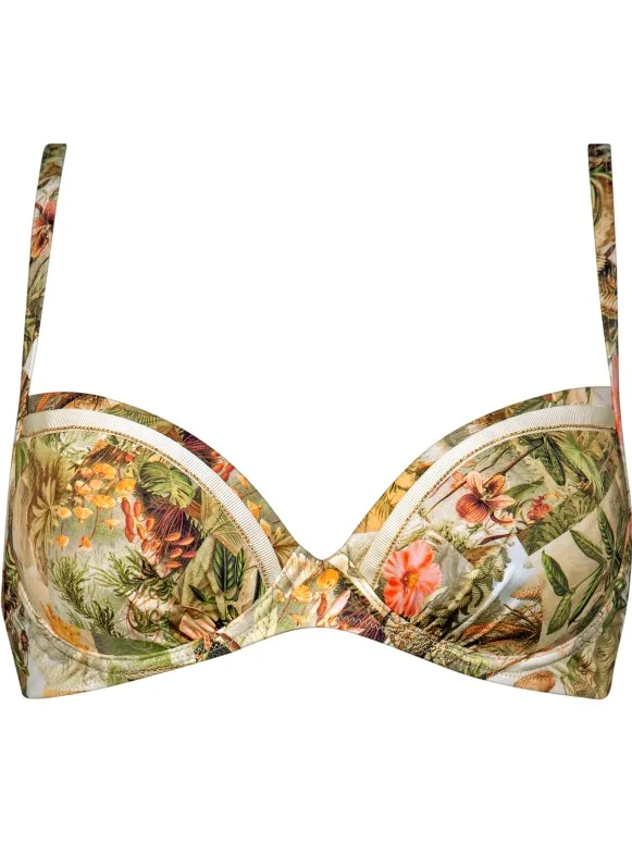 WATERCULT Women's Lush Utopia Bikini Top 7347 - Bikinitop - D, olijfgroen