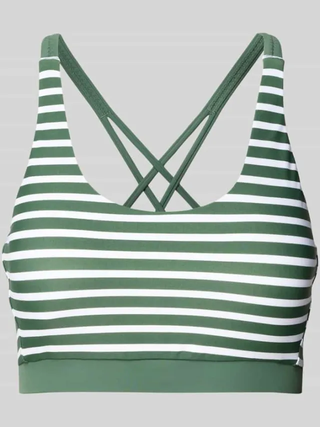 VENICE BEACH Bikinitop in bustiermodel met elastische band, model 'Summer' Olijfgroen