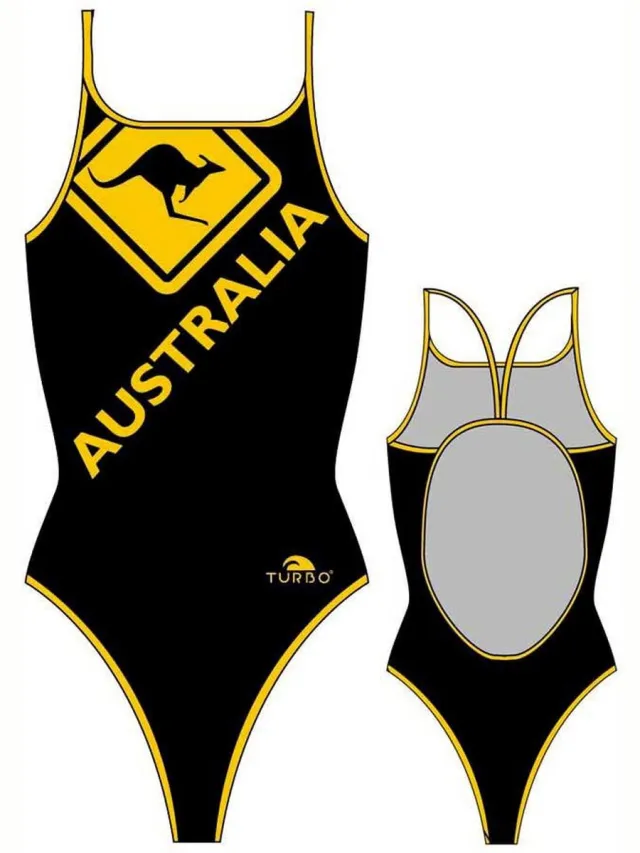 Turbo Australia Kangaroo Signal Zwemkleding Zwart XL Vrouw Black / Yellow