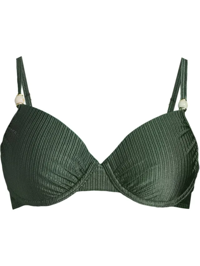 BEACHWAVE voorgevormde beugel bikinitop groen, foto 2