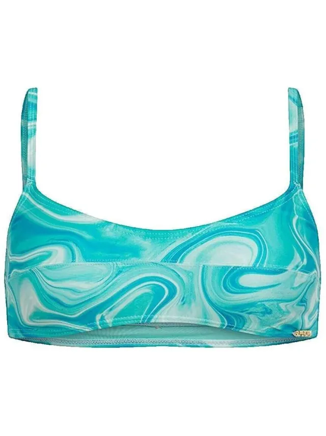 Superdry bikinitop turquoise Blauw
