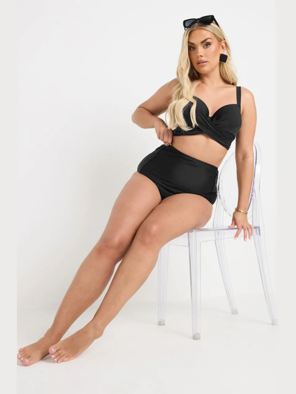 Yours Premium Bikinitop Met Gedraaide Voorkant En Beugel In Zwart, foto 3